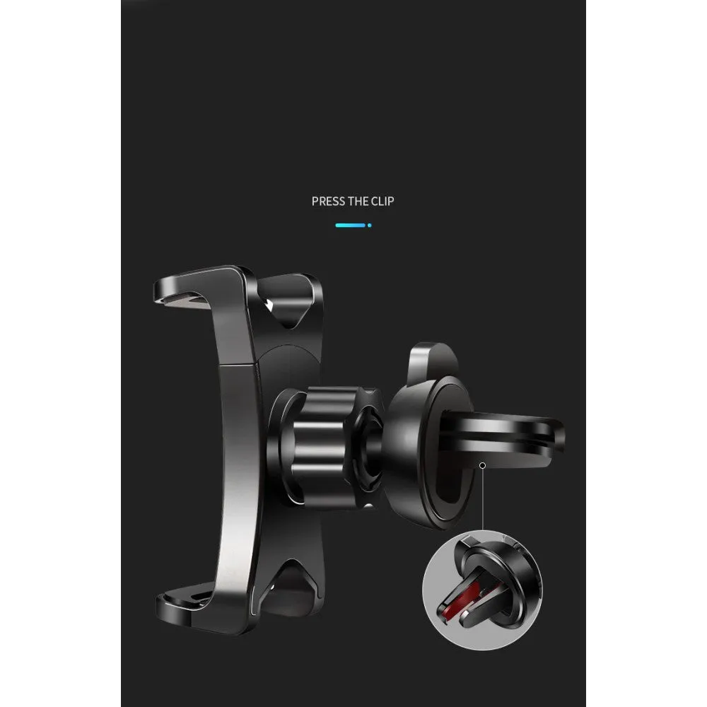 3 in 1 Car GPS Smartphone Holder: Dashboard / Visor Clamp   AC Grid Clip for Zopo Speed 7 Plus, Speed 7 , ZP952 - Black
