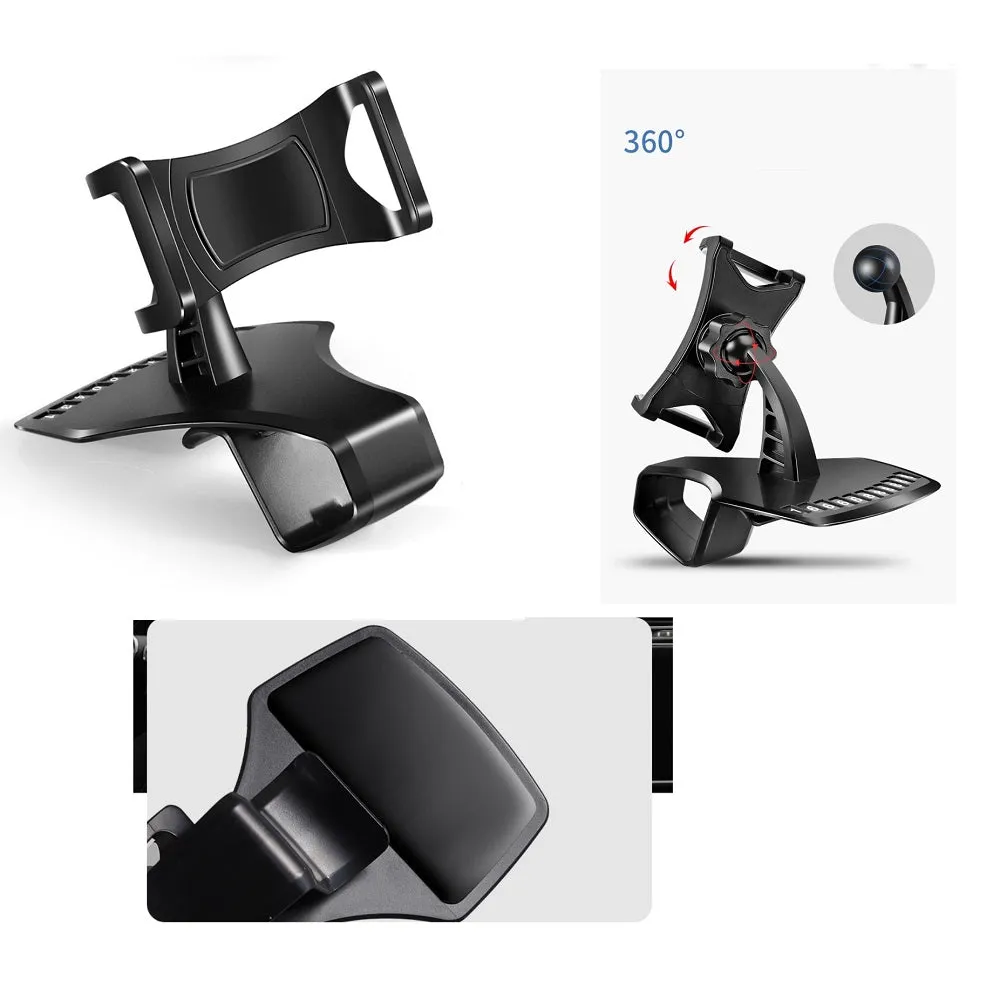 3 in 1 Car GPS Smartphone Holder: Dashboard / Visor Clamp   AC Grid Clip for ZTE Speed - Black