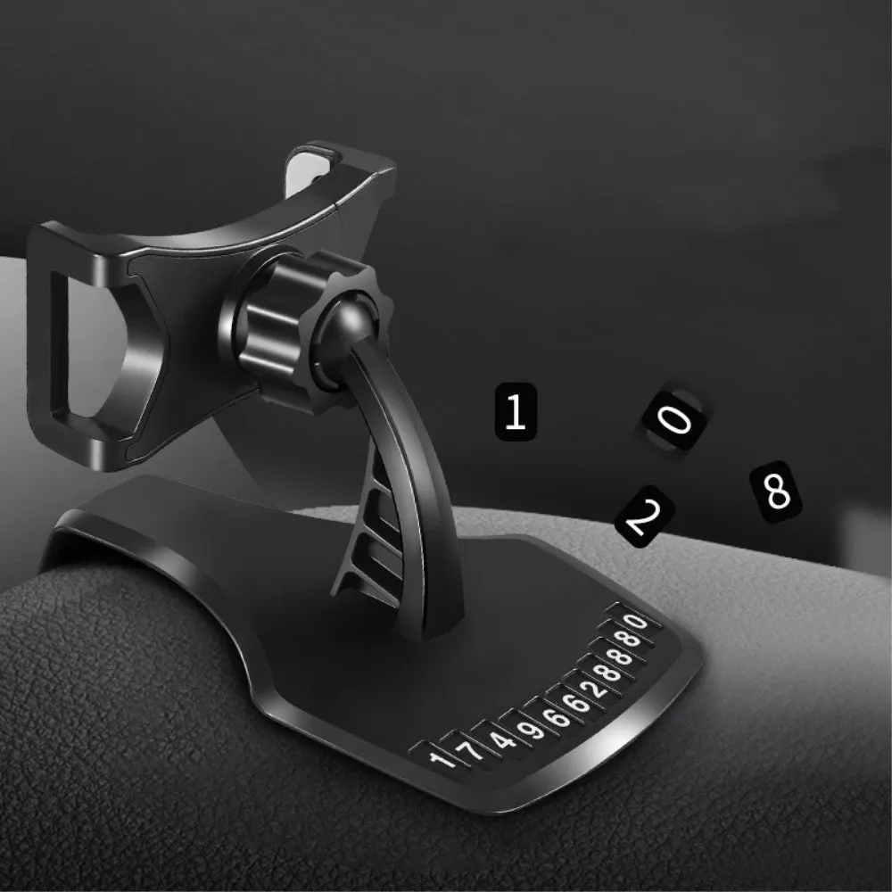 3 in 1 Car GPS Smartphone Holder: Dashboard / Visor Clamp   AC Grid Clip for ZTE Speed - Black