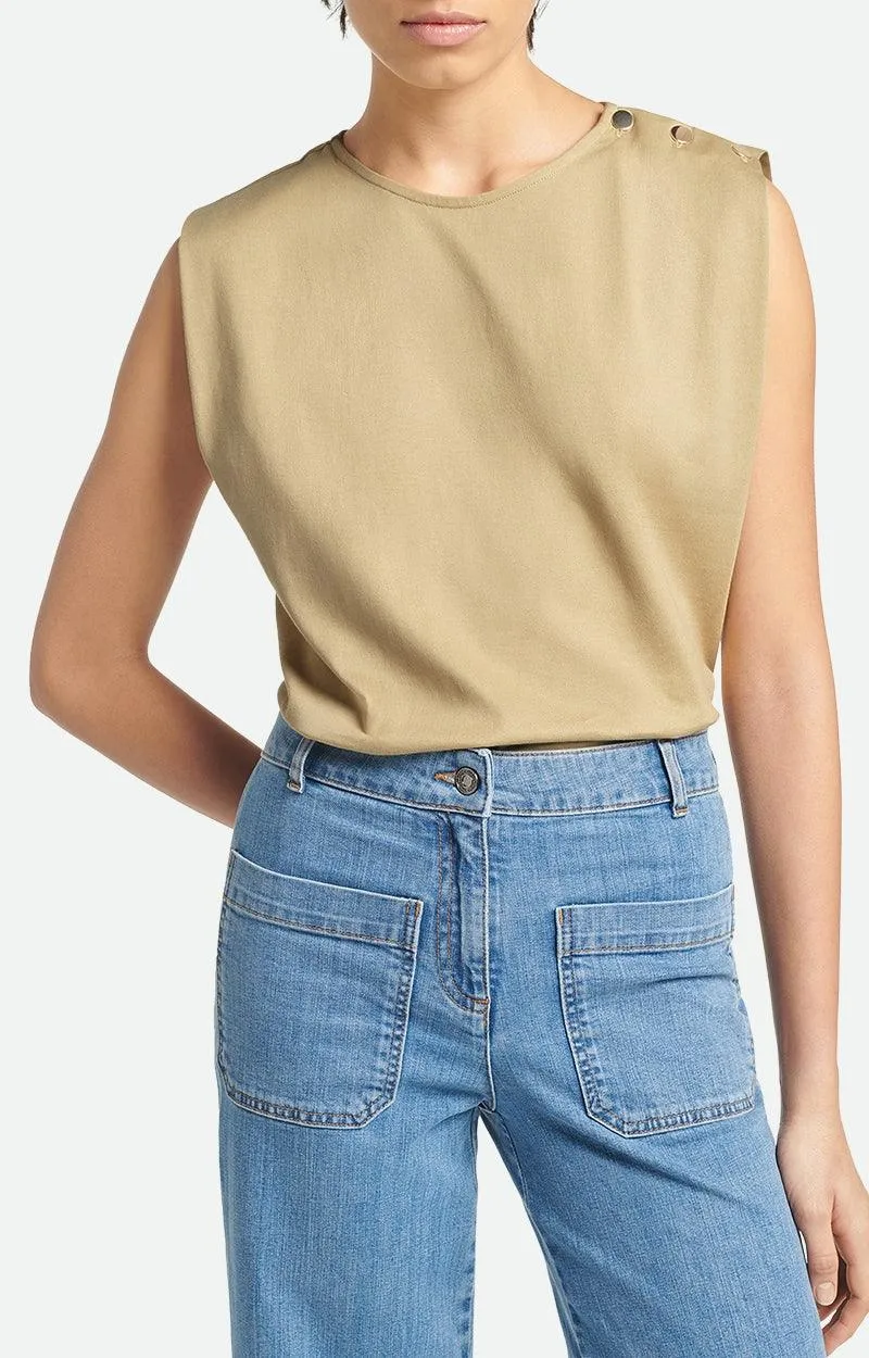 Amandine Sage Stud Tank
