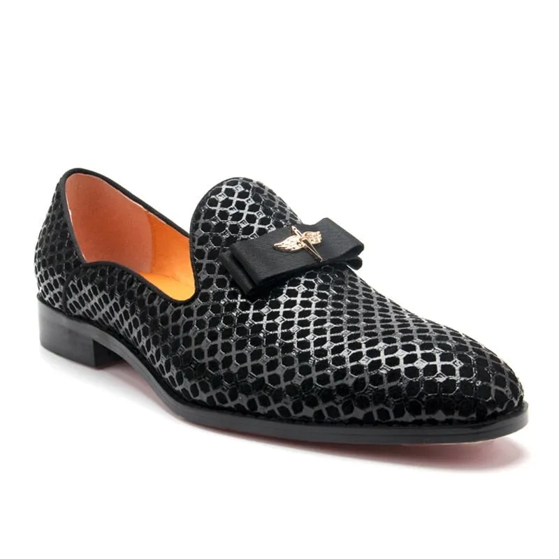 Black Cup Men's Leather Loafers Shoes