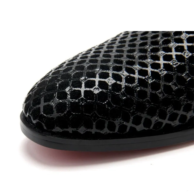 Black Cup Men's Leather Loafers Shoes