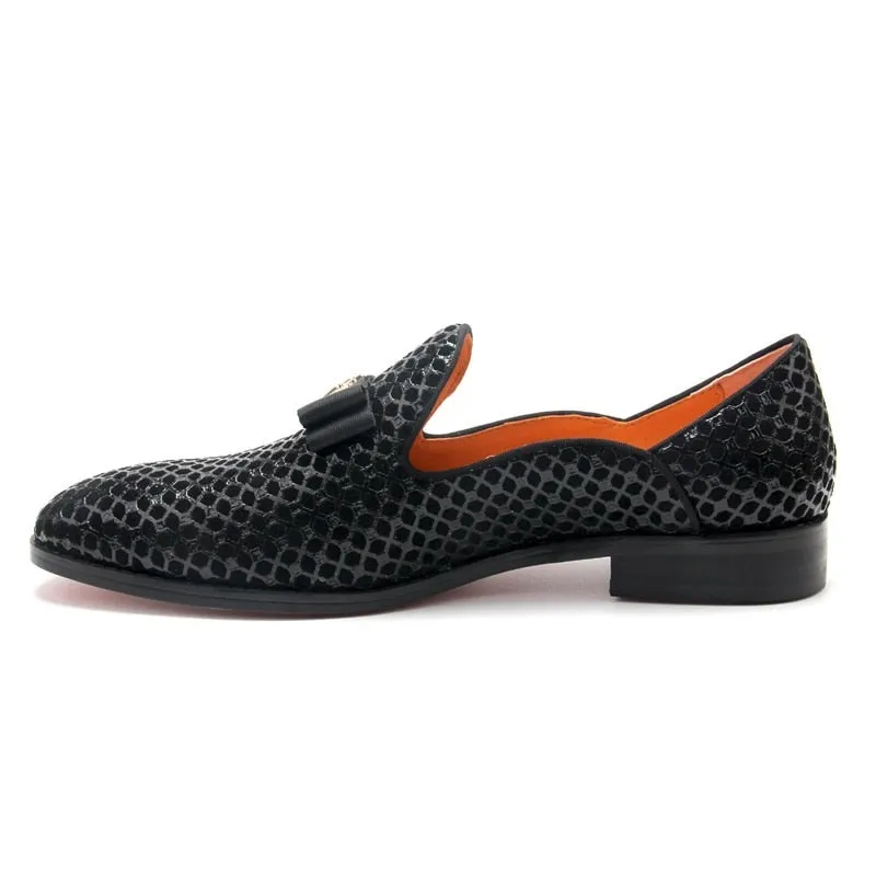 Black Cup Men's Leather Loafers Shoes