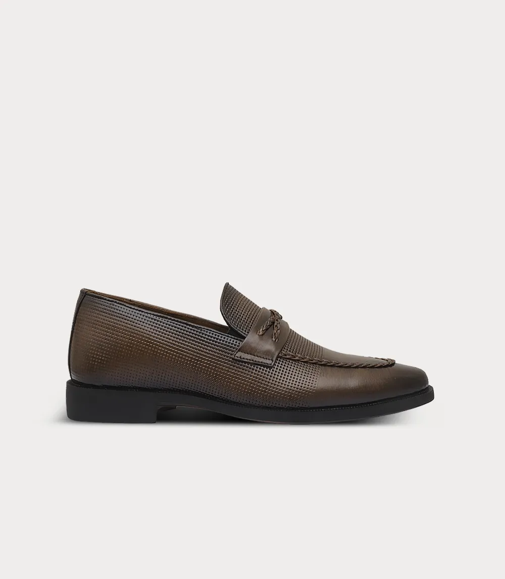 BM6777-BROWN-Men Formal Slip On