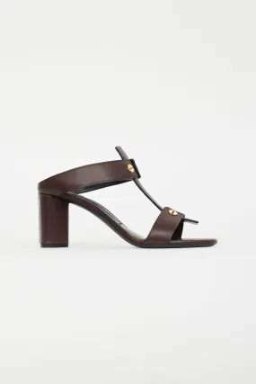 Brown & Gold Leather Sandal