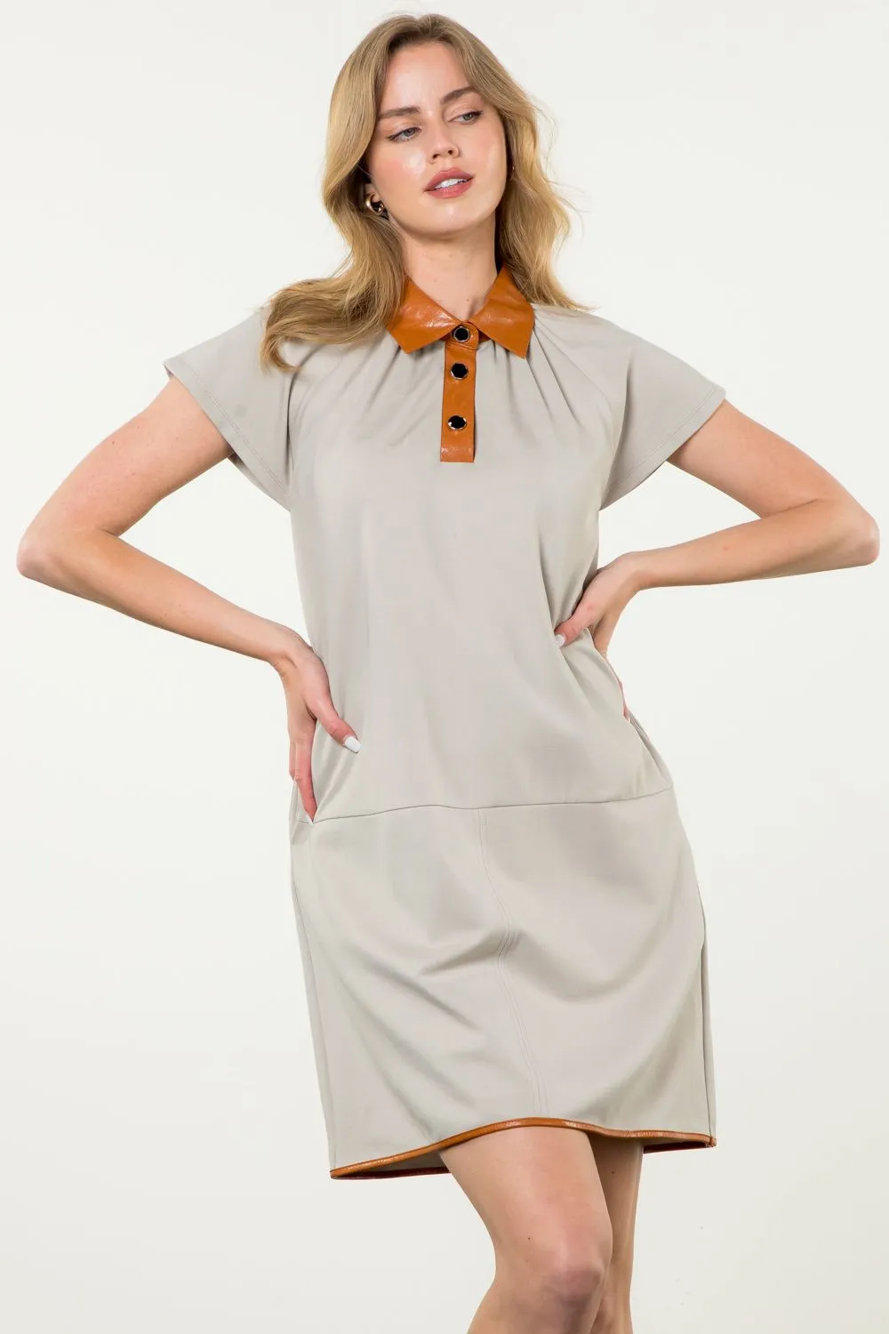 Collared Mini Dress by THML