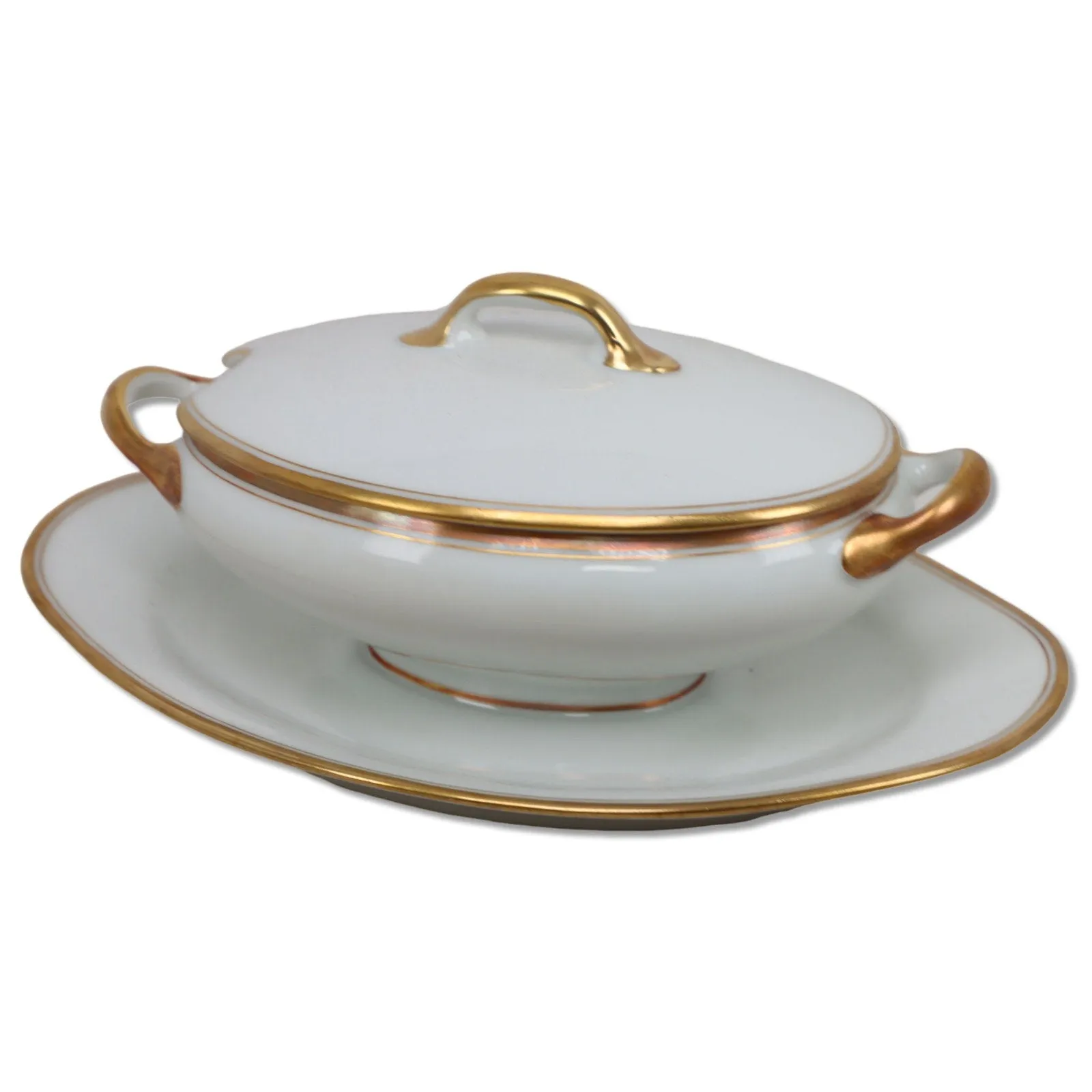 Elite Works Bawo & Dotter BWD60 Limoges Lidded Sauce Gravy Boat Antique