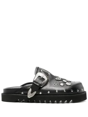 Eyelet Metal Sabot Sandal