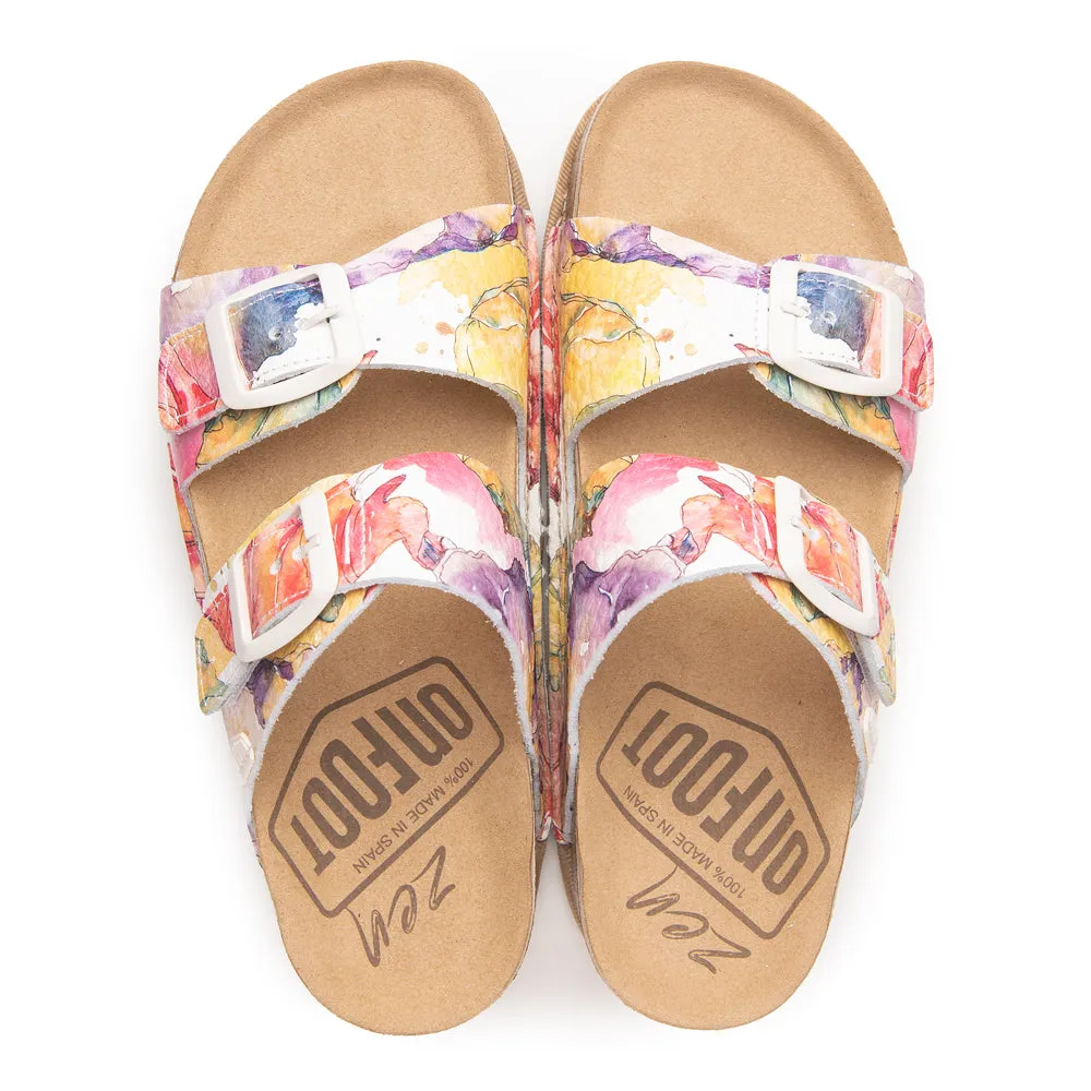 ON FOOT AURORA 1110 PLATFORM SLIP ON FLORAL