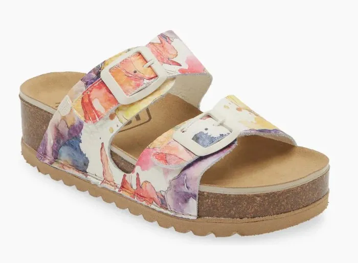 ON FOOT AURORA 1110 PLATFORM SLIP ON FLORAL