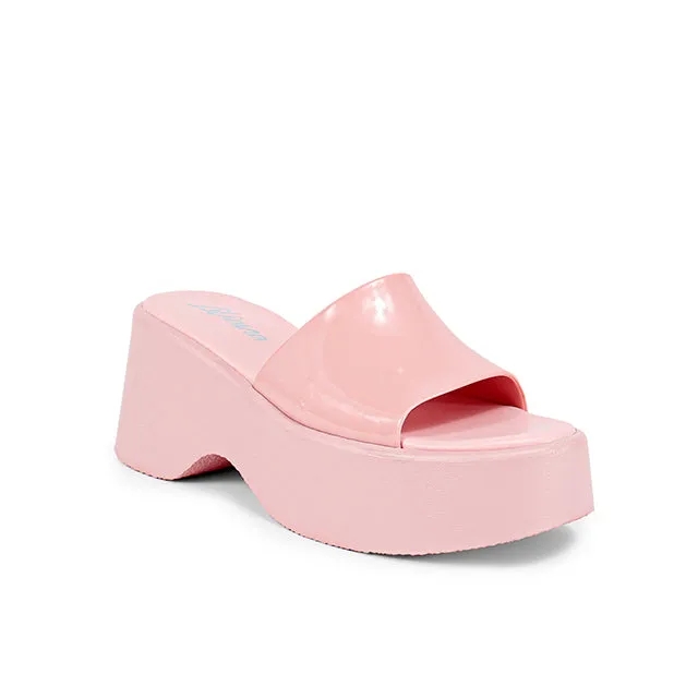 ONG-1 Pink Faux Patent - Open Toe