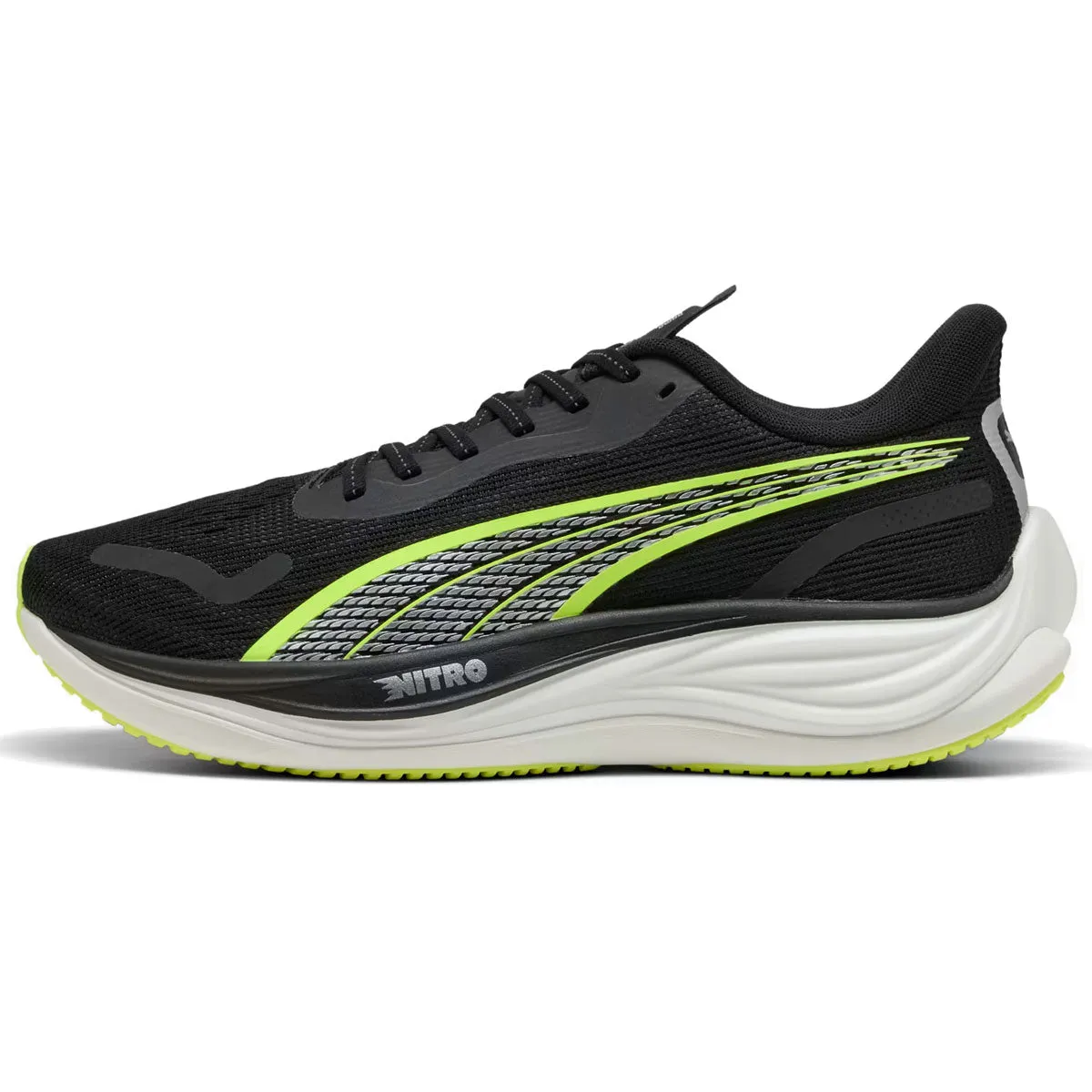 Puma Velocity Nitro 3 Running Shoes - Mens - Black/Yellow Alert