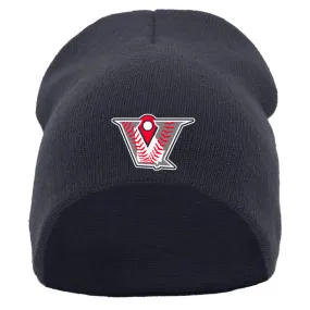 Velo BB - BASIC KNIT BEANIE with Velocity Baseball Logo - Navy (601K)