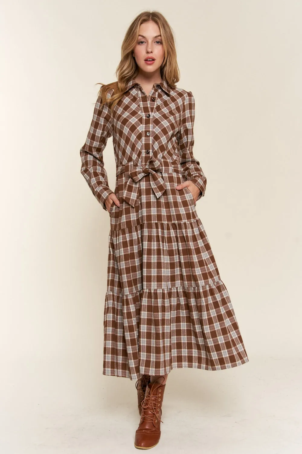 Weston Plaid Shirt Dress